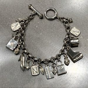 Super RARE Vintage Nordstrom Charm Bracelet Silver Tone